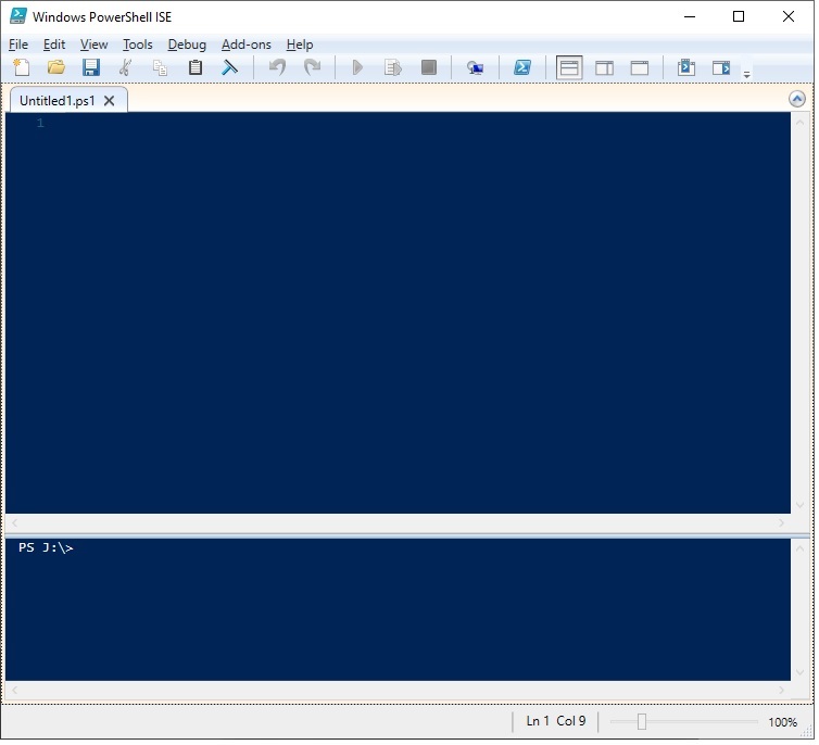 Figure 3: PowerShell ISE Editor